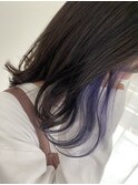 ブリーチ一回で可能!バイオレットインナーカラー