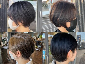 ヘアーデザイン ディードット(Hair design D.)の写真/【小顔ショート】顔周りの毛流れや後れ毛にこだわり小顔実現♪旬の丸みショートや大人ショートは［D.高野］