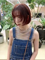 パークレーン アイス イヴェン(park lane ICI yeven)&nbsp;顔まわりレイヤーボブ×ボルドーカラー/Akari