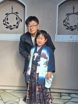 ランコントレ 千代 七五三 男の子のお着付け