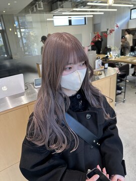 ホロ(hollo) ミルクティーベージュ/ハイトーンロング