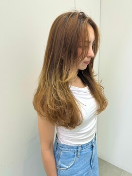 ガリカ 大名(Gallica) <オバマ>ブリーチありベージュカラーで作るグラデーションカラー