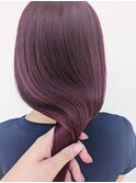 【美髪カラー】暖色ワインレッドカラー