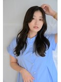 大人可愛い斜めバングレイヤー