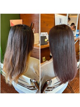 ピールアーク(peal ark) 夏色◎ピンクベージュ グラデーション×毛先ブリーチで華やかに