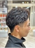 カジュアルパーマ×メンズショート