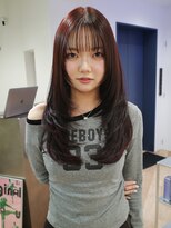 カシェル トウキョウ(Cashel Tokyo)&nbsp;バーガンディ レイヤー 顔まわりレイヤー ボルドー ワインレッド