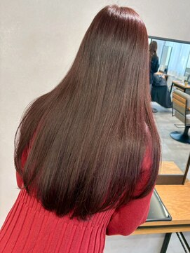 ミュラ(mulah) チェリーレッド艶カラーロング＊美髪ストレート暖色カラー