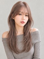 ルイマダーナ 栄店(LOUIMADNA)&nbsp;アッシュベージュ 顔周りレイヤー 韓国ヘア 透明感カラー 20代