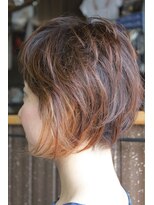 オーバーキャプテンネイキッド(OVER CAPTAIN NAKED) ラウンド骨格補正ボブ*ポイントセクションカラー