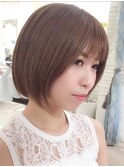 【津賀雅也】ナチュラルミルクティーボブ