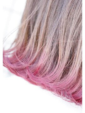 トップス TOPS ベリーピンク裾カラー