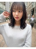 インナーバング画像可愛い大人っぽミディアム　担当大山