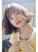 シースルーバングが可愛い/マロンベージュ/エアリーボブ吉祥寺