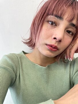 キサイ バズ(kisai BUZZ) kisaiBUZZ＊西川史浩 ピンクカラー×こなれ感ボブ