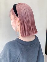 アルバム 銀座(ALBUM GINZA)&nbsp;ピンクベージュ_フェザーバングマッシュショート_ba328611