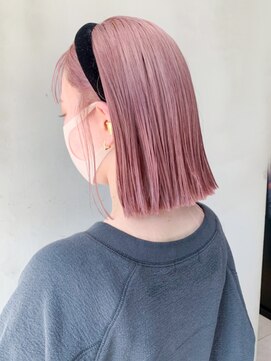 アルバム 銀座(ALBUM GINZA) ピンクベージュ_フェザーバングマッシュショート_ba328611