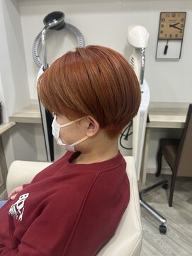 ラシックヘア 土山店(LASSIC HAIR) 刈り上げショートヘア×オレンジカラー