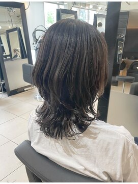 アクアオモテサンドウ(ACQUA omotesando) ＊ネオウルフカット！黒髪ミディアムウルフレイヤーカット