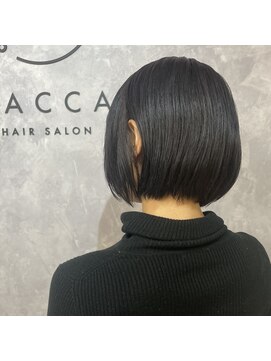 バッカ 横浜桜木町店(BACCA) 艶ボブ/ディープブルー