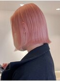 3532ベールピンクセシルカットオルチャンヘアタンバルモリボブ