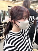 小顔に見えるお顔まわりカット　後毛カット　くびれヘア　KAKO