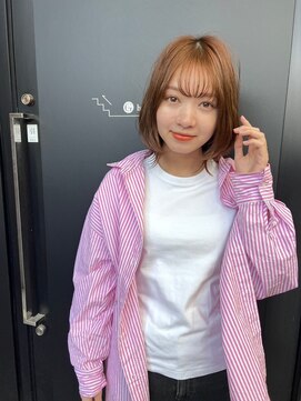 ガリカ 蔵前(Gallica) 【竹之内蔵人】シースルーバング/内巻きボブ/透明感ベージュ