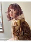 暖色パーマ風スタイル