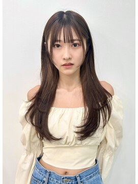 レミエ ダイカンヤマ(lemiie) レイヤーカット☆ベージュカラー ナチュラルな韓国ヘア