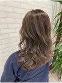 20代30代ハイライトバレイヤージュブリーチ立体感透け感