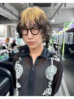 ルーツカラー根本ブリーチパーマボブ