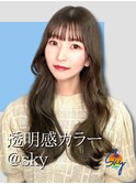 髪質改善縮毛矯正韓国風レイヤーカットダブルカラーベージュ