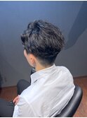 ビジネスツーブロック ニュアンスパーマ かきあげアップバング