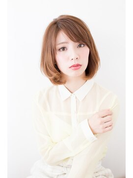 ヘアーアンドファッションシオミエイチ (hair＆fashion shiomi H) 上品＆可愛い斜めバング×ロングボブ