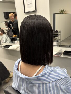 アルター(aL ter) 【ボブ×縮毛矯正】ホワイトグレージュ/ミニウルフ/鎌取/林愛華