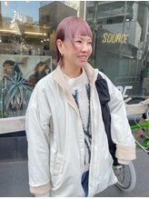 ソース(source) ///source///ピンクベージュボブ
