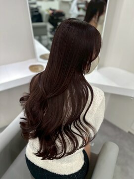 ベレーザ 渋谷(BELEZA) 17057黒髪チャコールグレーミディアムレイヤーハッシュカット