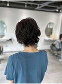 脱縮毛矯正クセ生かしショート