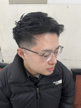 ヨシザワインク ハコザキ 水天宮前 日本橋人形町(YOSHIZAWA Inc.HAKOZAKI) 黒髪王道ツーブロックビジネスアップバング◎