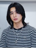 メンズミディアム縮毛矯正髪質改善地毛風ストレートメンズボブ