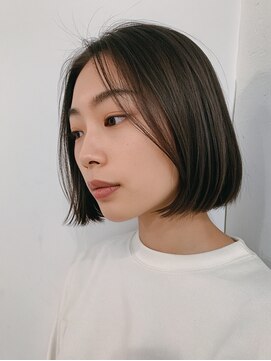 ロディーナ 大口 新子安(rodina) ミルクティーブロンド/ダークブルー/デジタルパーマ/大口新子安