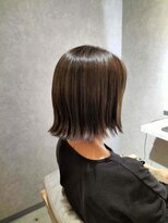 リンク(Link) グレージュブラウン切りっぱショートボブ