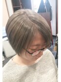 ハンサムショート&グレージュカラーbyカットハウス アン