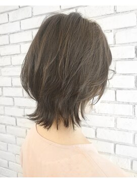 ヘアポケット スタイル店(HAIR POCKET) 大人のアッシュグレー☆ミディアムウルフ
