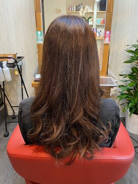 スプーン(spoon) ロング×縮毛矯正×ハイライト