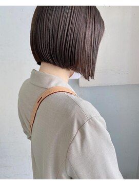 キャンバス バイ ネオリーブ 横浜西口(Canvas by neo.) まるっとツヤっとミニボブ前下がりレイヤー◎sk