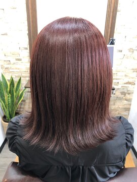 ハサミバイアトリエナガノ 千葉(8sami by atelier nagano) デザインカラー／レイヤーカット/ウエットヘア/オリーブベージュ