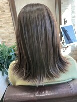 ハサミバイアトリエナガノ 千葉(8sami by atelier nagano)&nbsp;デザインカラー／レイヤーカット/ウエットヘア/オリーブベージュ