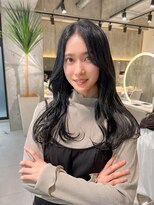 ロンドメリア 天神大名店(Lond Melia)&nbsp;★グレージュカラー斜めバングデザインカラーシルキー ベージュ