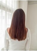 前髪シースルーナチュラルセミロング
